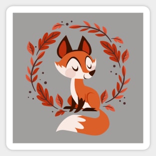 foxy autumn Sticker